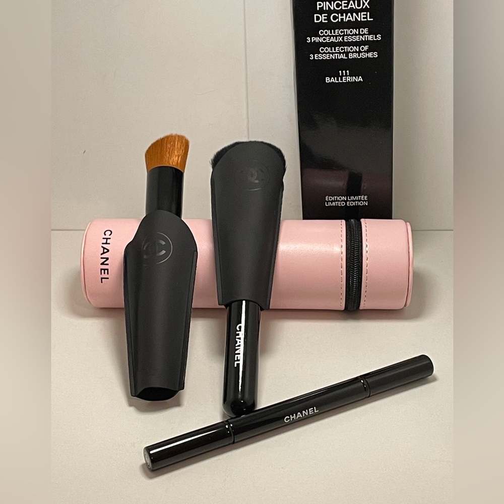 Chanel Makeup Brush Set - Black and Pink